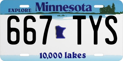 MN license plate 667TYS