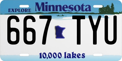MN license plate 667TYU
