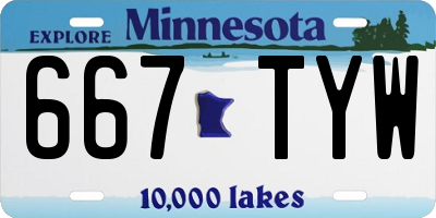 MN license plate 667TYW