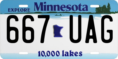 MN license plate 667UAG