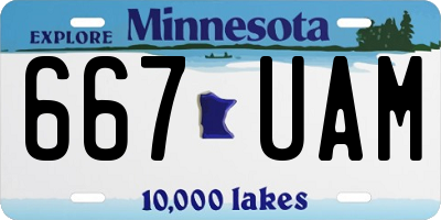 MN license plate 667UAM