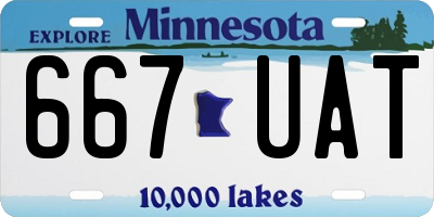 MN license plate 667UAT