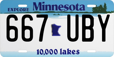 MN license plate 667UBY