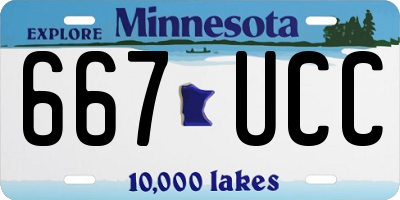 MN license plate 667UCC