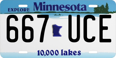 MN license plate 667UCE