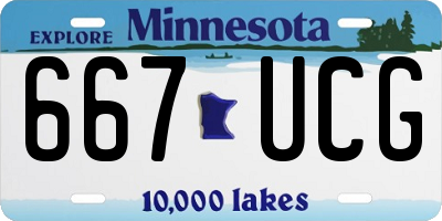 MN license plate 667UCG