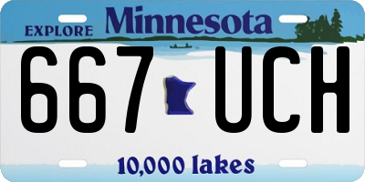 MN license plate 667UCH