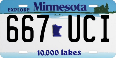 MN license plate 667UCI