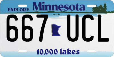 MN license plate 667UCL