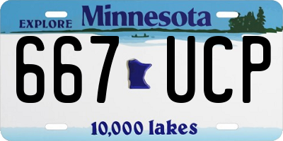 MN license plate 667UCP