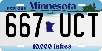 MN license plate 667UCT