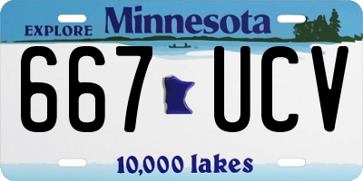 MN license plate 667UCV