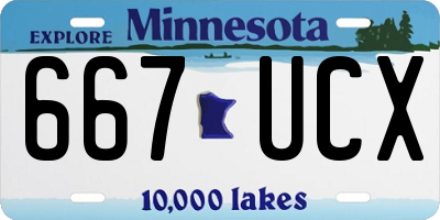 MN license plate 667UCX