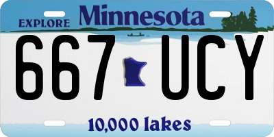MN license plate 667UCY