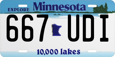 MN license plate 667UDI