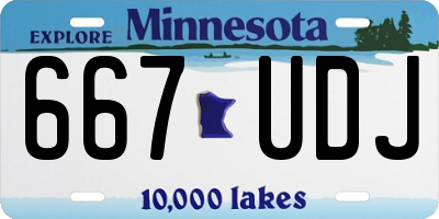 MN license plate 667UDJ