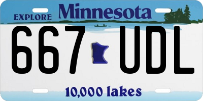 MN license plate 667UDL