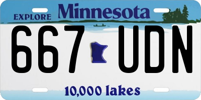 MN license plate 667UDN