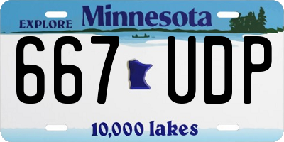 MN license plate 667UDP