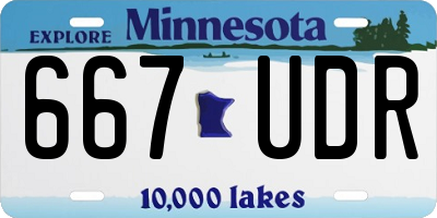 MN license plate 667UDR