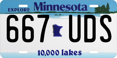 MN license plate 667UDS