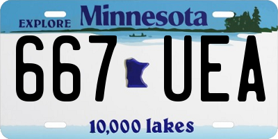 MN license plate 667UEA