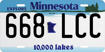 MN license plate 668LCC