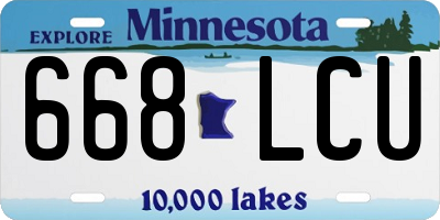 MN license plate 668LCU
