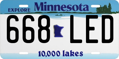 MN license plate 668LED