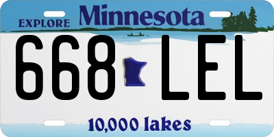 MN license plate 668LEL