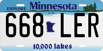 MN license plate 668LER