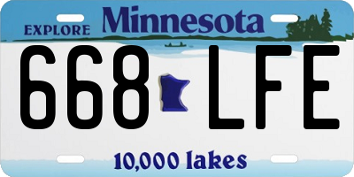 MN license plate 668LFE