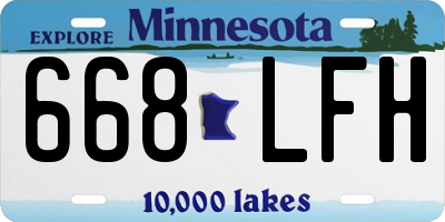 MN license plate 668LFH