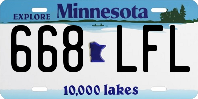 MN license plate 668LFL