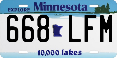 MN license plate 668LFM