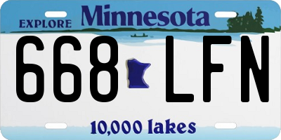 MN license plate 668LFN
