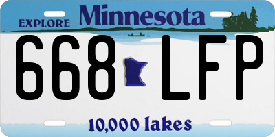 MN license plate 668LFP