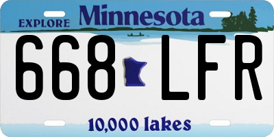 MN license plate 668LFR