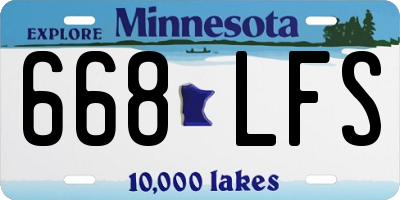 MN license plate 668LFS