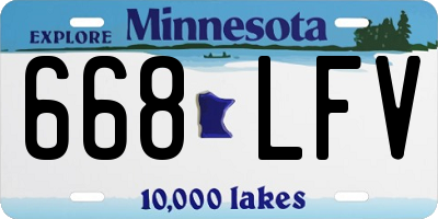 MN license plate 668LFV