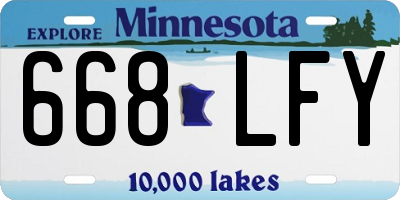 MN license plate 668LFY
