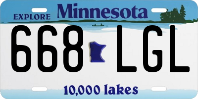 MN license plate 668LGL