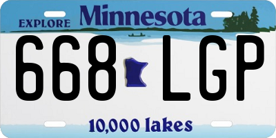 MN license plate 668LGP