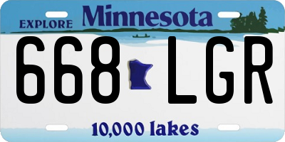 MN license plate 668LGR