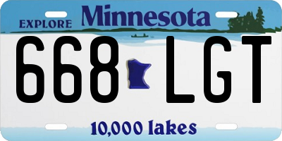 MN license plate 668LGT