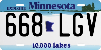 MN license plate 668LGV
