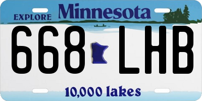 MN license plate 668LHB