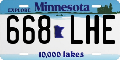 MN license plate 668LHE