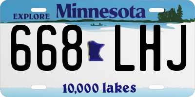 MN license plate 668LHJ