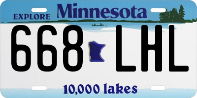 MN license plate 668LHL